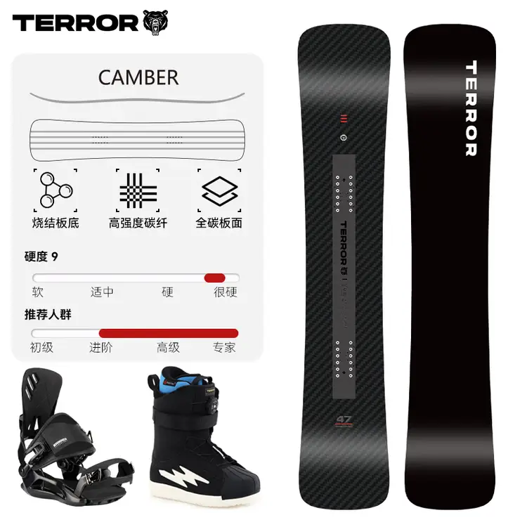 

JONES Профессиональный карвинговый сноуборд Lengshan TERROR, широкий гоночный, из углеродного волокна, 158 см