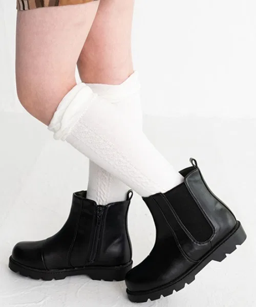 Сапоги-чулки с боковой молнией POPKINS из искусственной кожи, черные — фото 2
