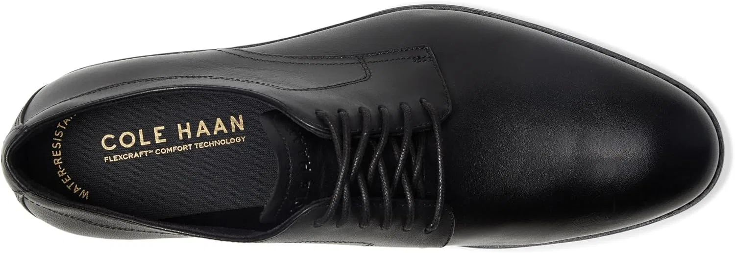 Мужские туфли Cole Haan Grand Harmon с гладким носком, Black Waterproof — фото 2