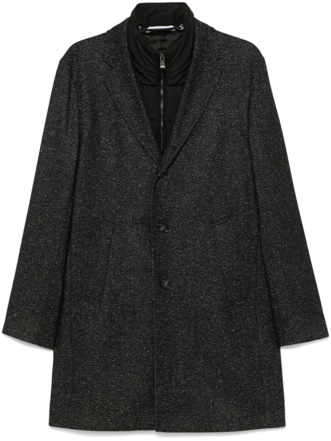 

Контрастные оттенки BOSS manteau à empiecements, черный