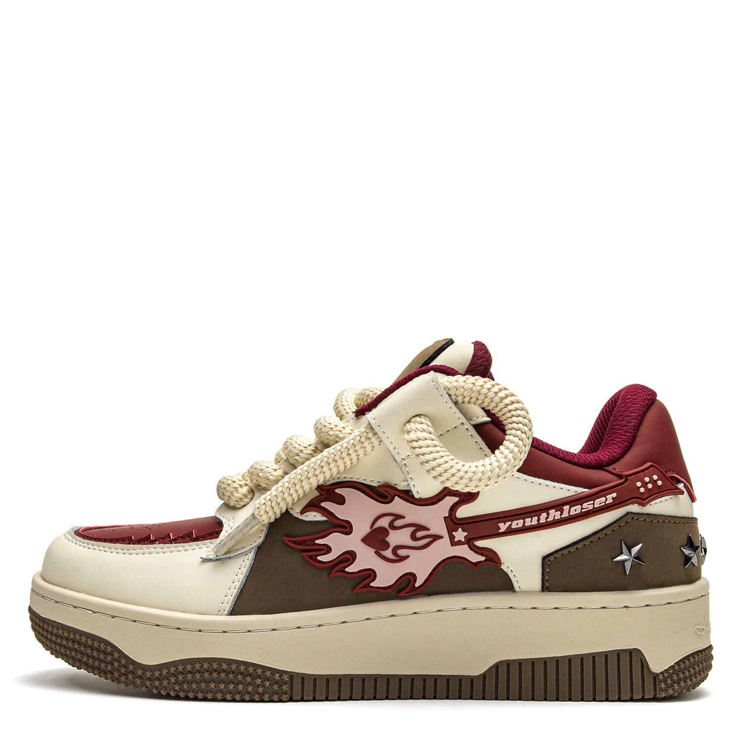 

Кроссовки youthloser Skateboarding Shoes Unisex Low-top Red, коричневый
