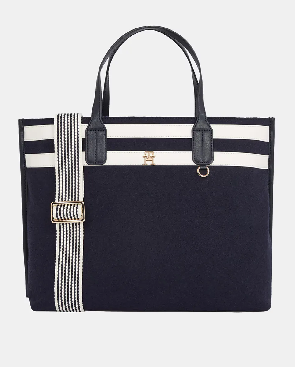 

Сумка-саквояж с монограммой TH Tommy Hilfiger, темно-синий