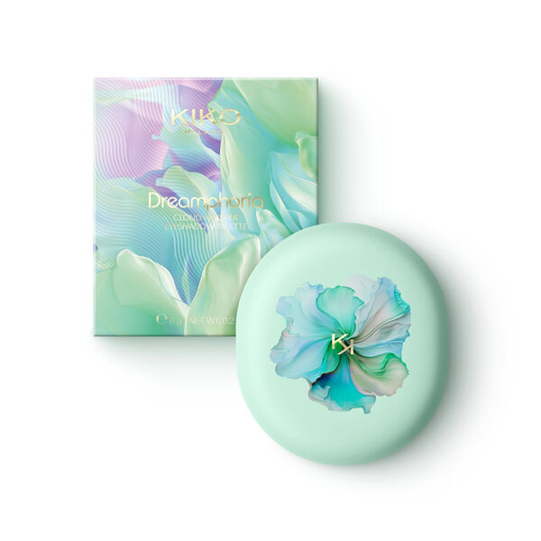Палитра теней для век с матовыми и металлическими финишами 01 earthy elegant, 6 г Kiko Milano Dreamphoria cloud whisper eyeshadow palette — фото 3