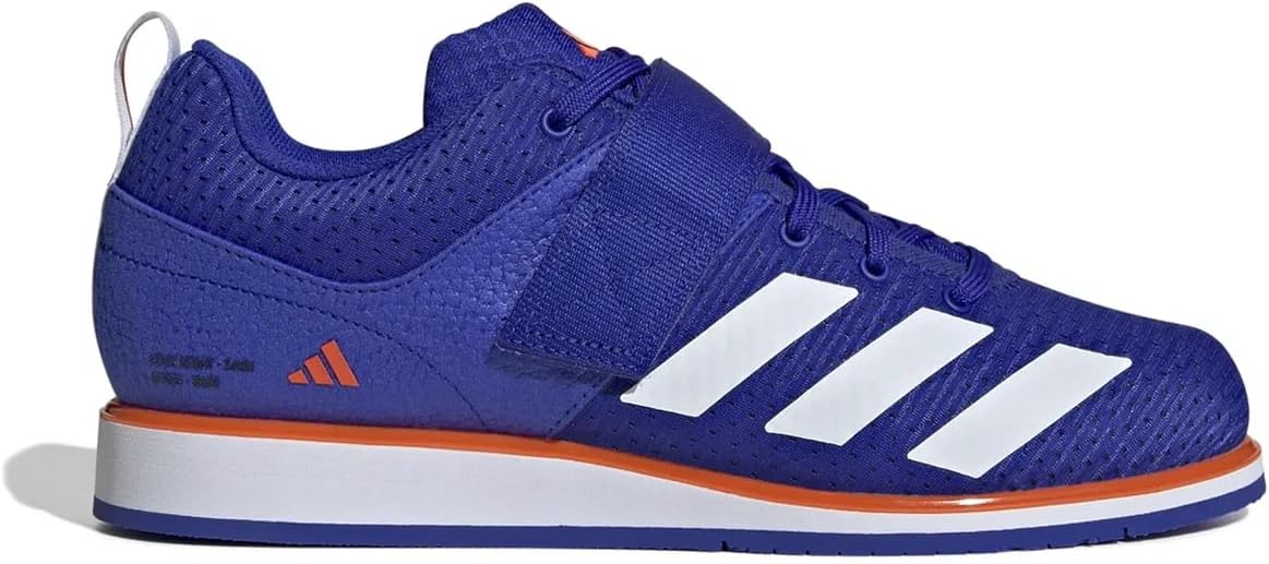 Кроссовки для тяжелой атлетики Adidas Powerlift 5 для мужчин и женщин, белый/синий/оранжевый — фото 3