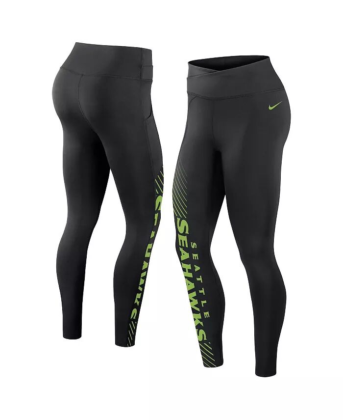 

Женские черные леггинсы Seattle Seahawks Yard Line Crossover Nike