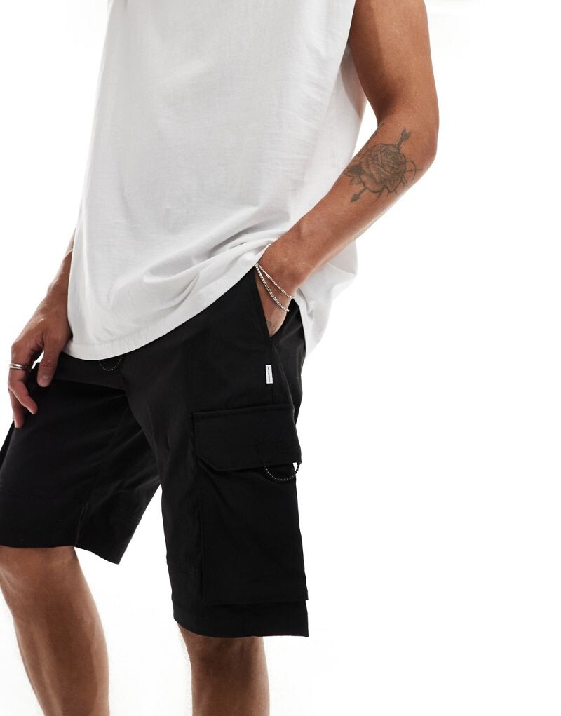 

Черные шорты в стиле карго Jack & Jones