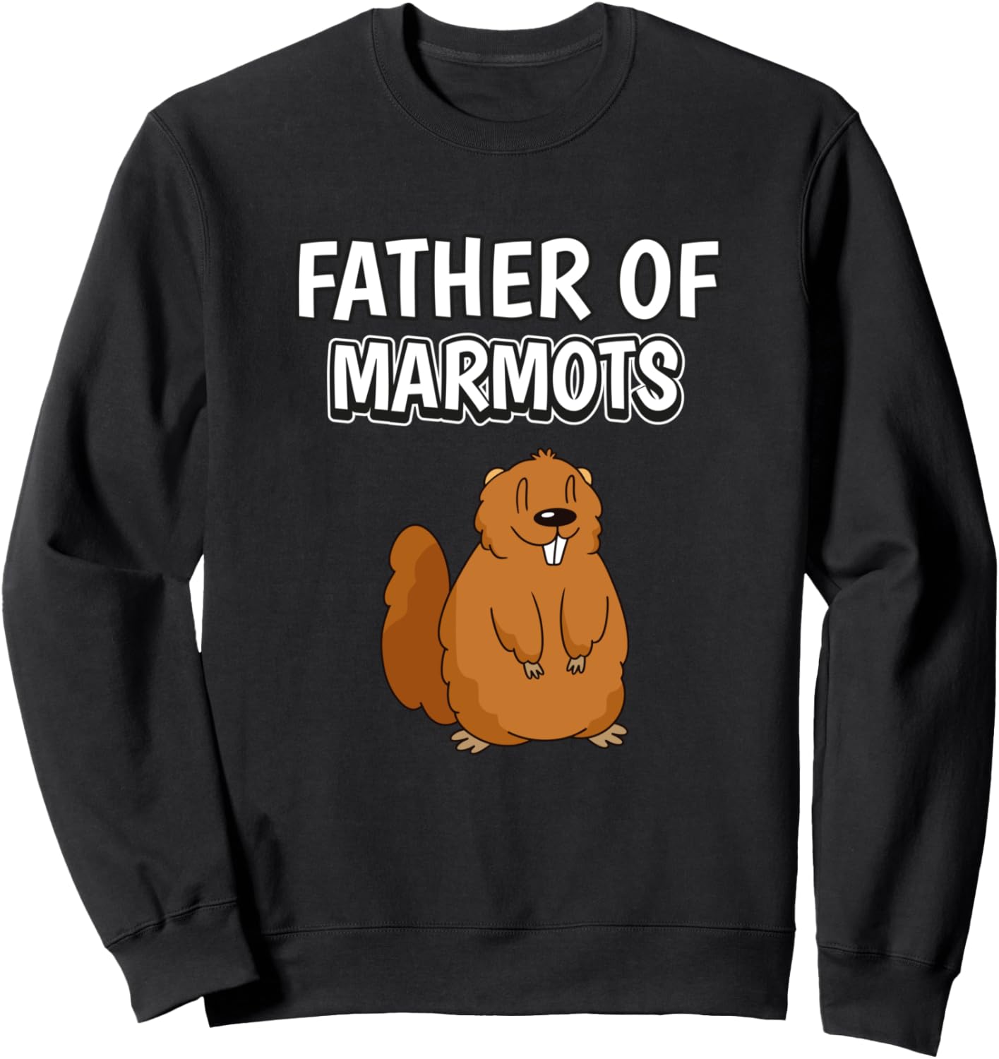 

Мужская и детская толстовка Marmot Papa ко Дню отца Отец сурка Funny Marmot Outfits, черный