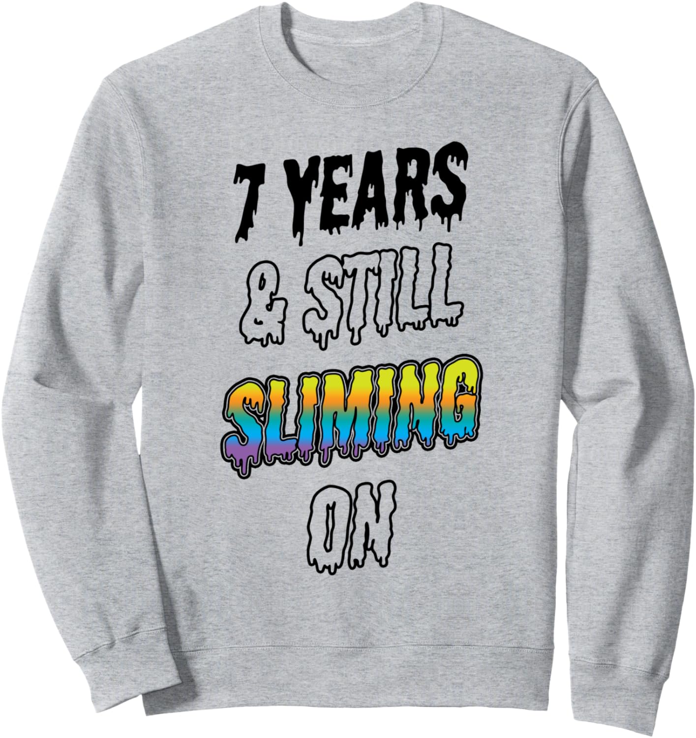 

Все еще худенькая в 7 лет. 7-й детский день рождения со слаймом. Толстовка Clear Slime Birthday Party Supplies & Slime Favors, серый