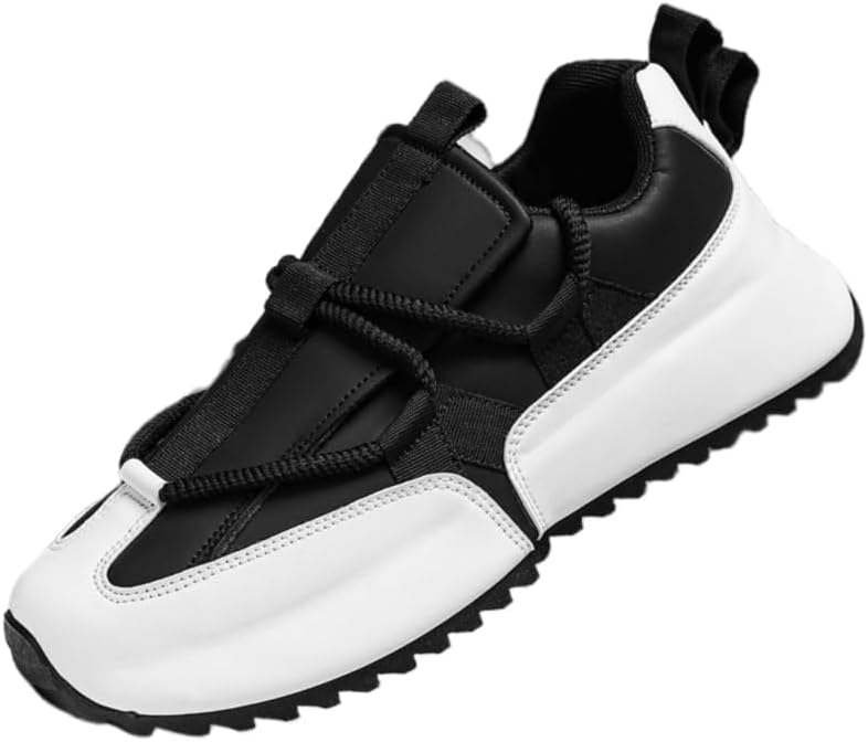 

Мужские модные низкие кроссовки на шнуровке, с комфортной текстильной подкладкой, подходят для прогулок, повседневной носки и повседневных выходов Hoalox, черный