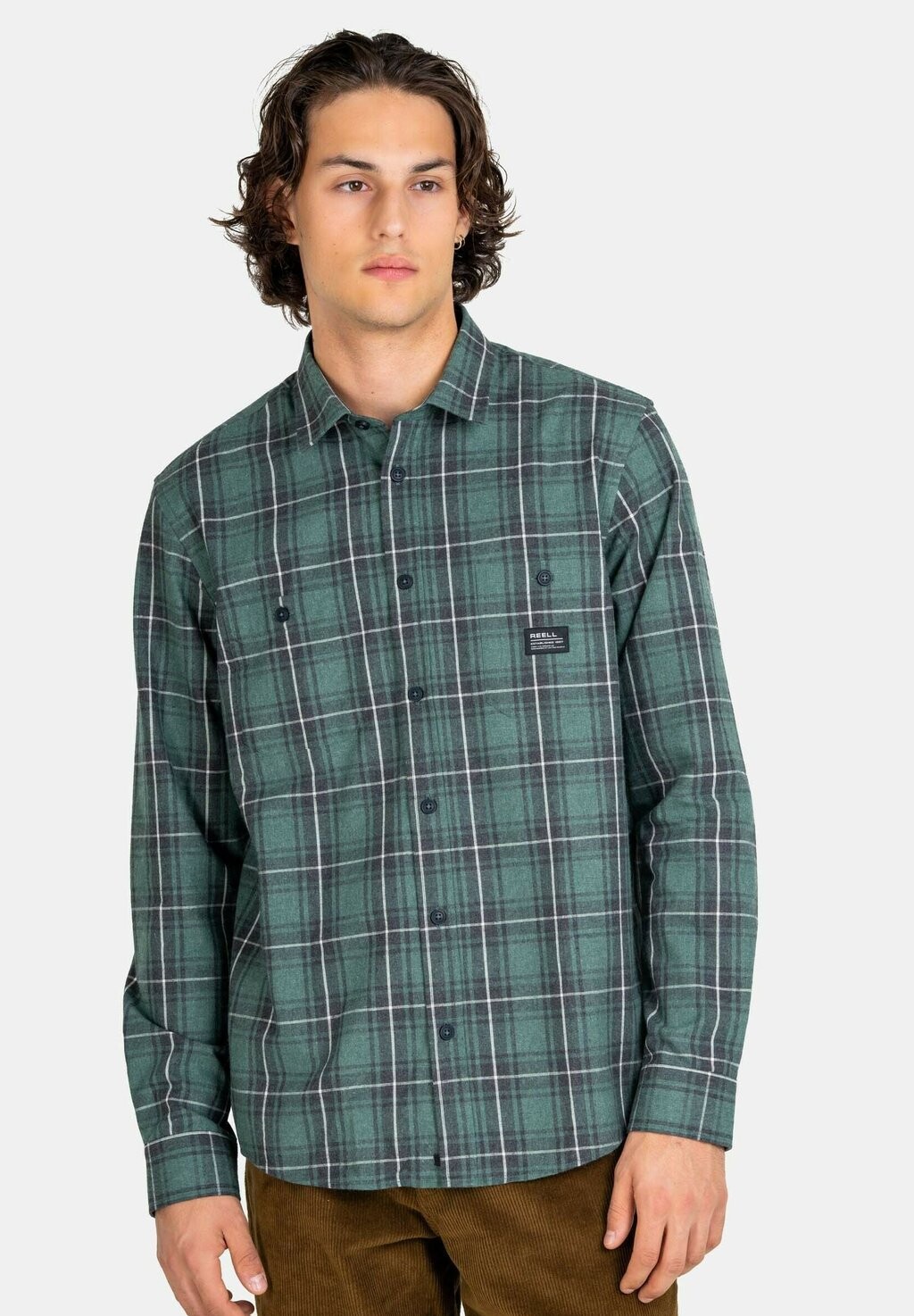 

Рубашка ALVAR CHECK Reell, цвет green black white
