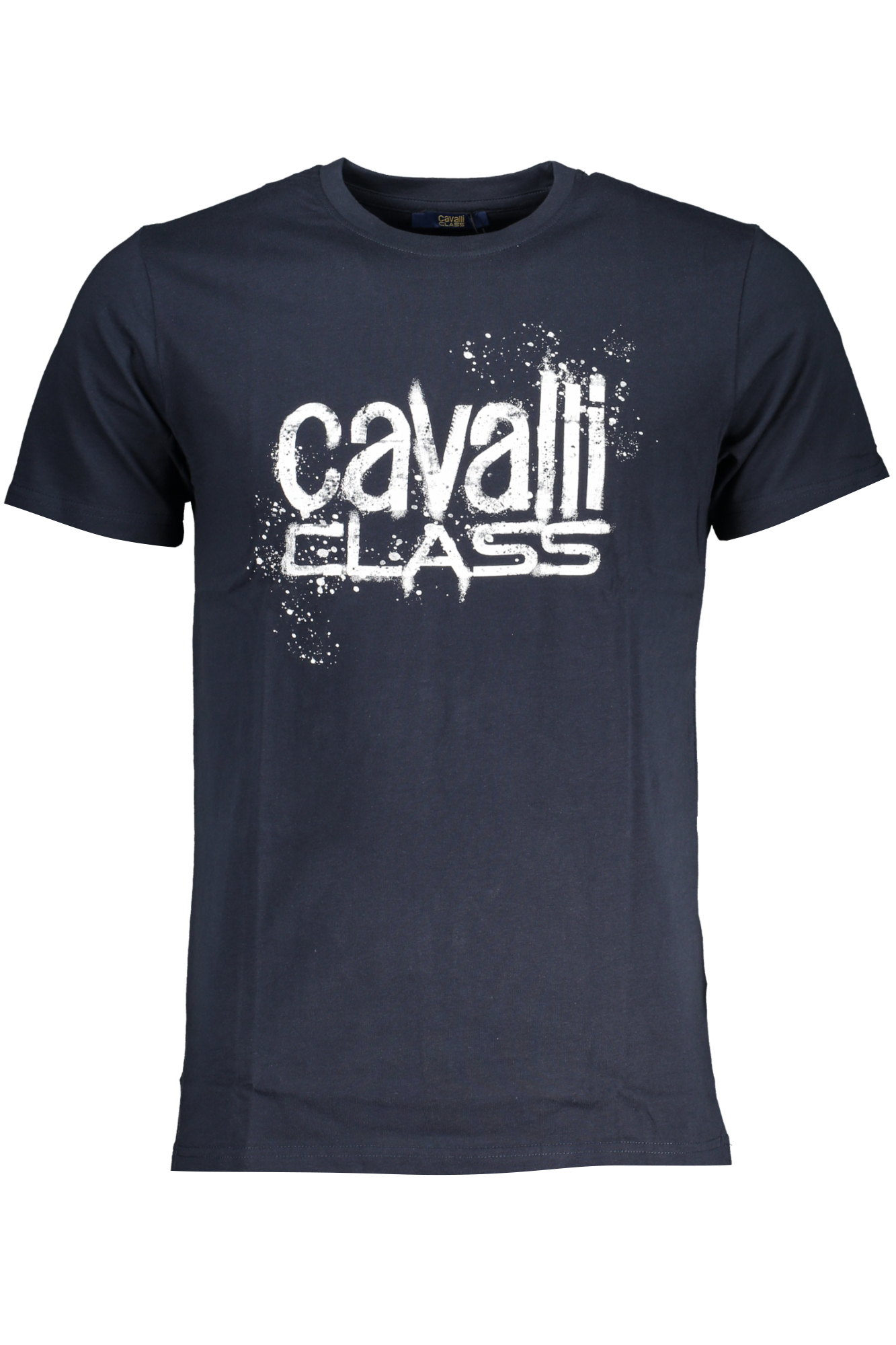 

Мужская футболка Cavalli Class хлопковая с граффити, синий