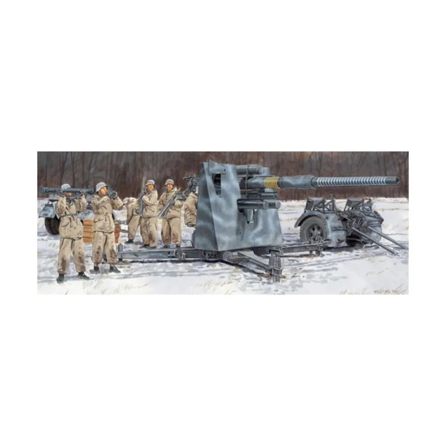

88-мм Flak 36 с зенитным артиллерийским расчетом, Dragon Models - '39 to '45 Series - Germany (1:35)