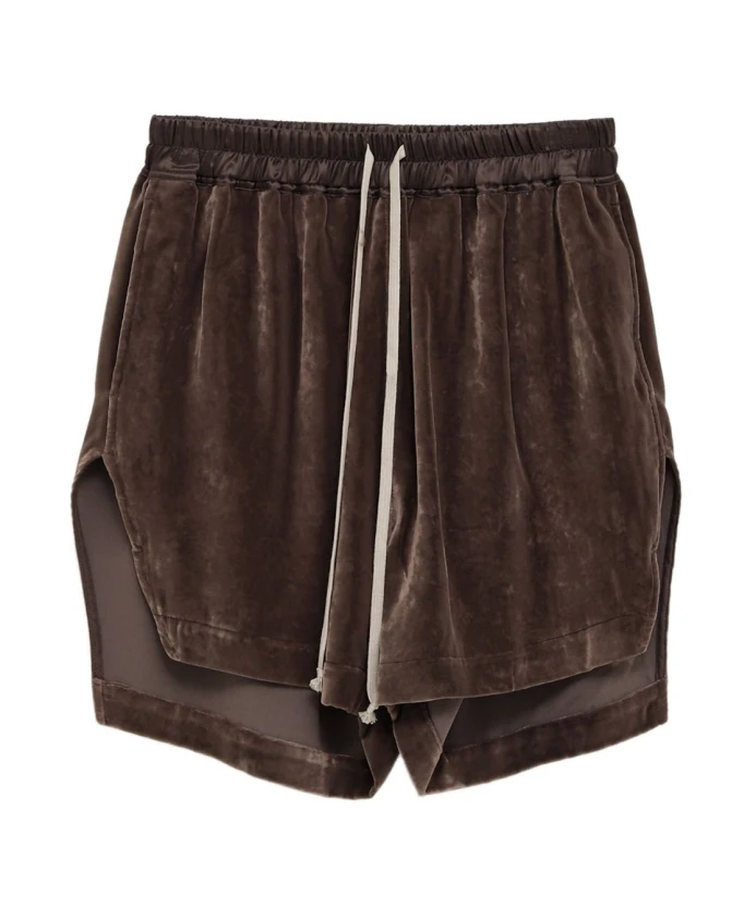 

Коричневые бархатные боксерские шорты с эластичным поясом Rick Owens, коричневый