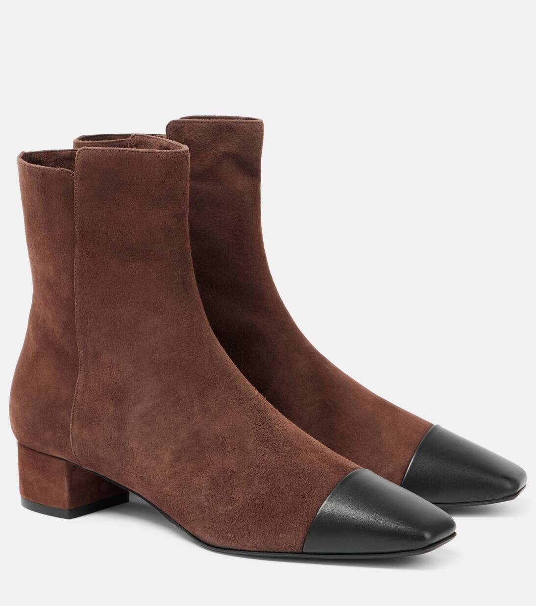 Замшевые ботильоны French Flirt 35 Aquazzura, цвет espresso/black
