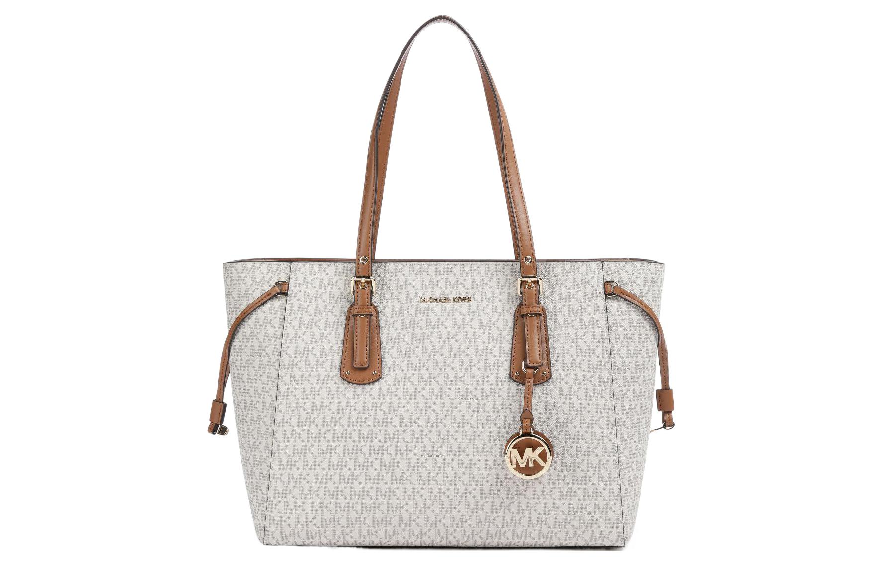 

MICHAEL KORS Сумка-шоппер Voyager из коровьей кожи, сумки через плечо среднего размера, женская, ванильно-белая