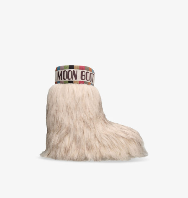 Ботинки женские Moon Boot Icon Yeti из искусственного меха, бежевый