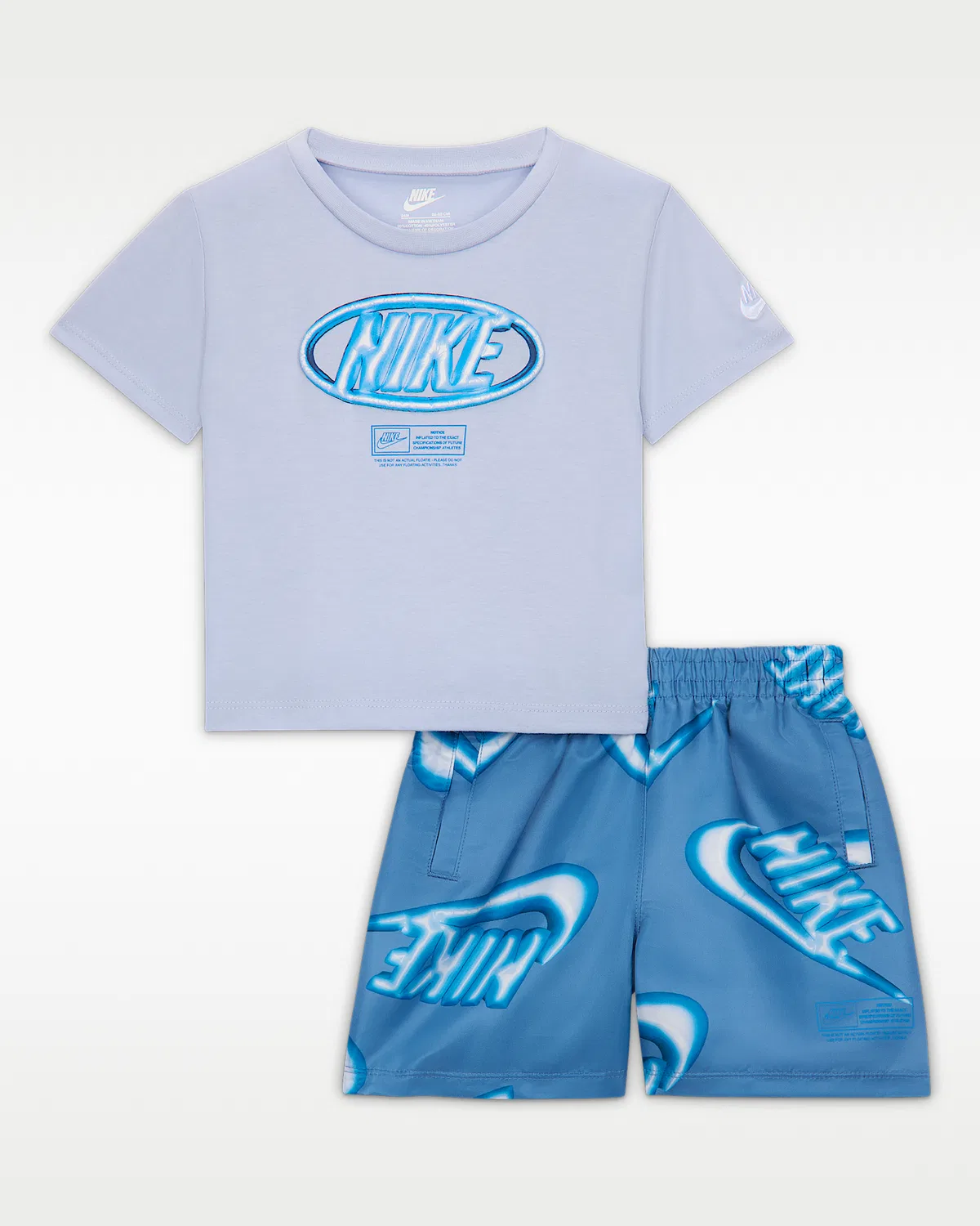 Детский комплект из футболки и шорт Nike Sportswear Club, Work Blue
