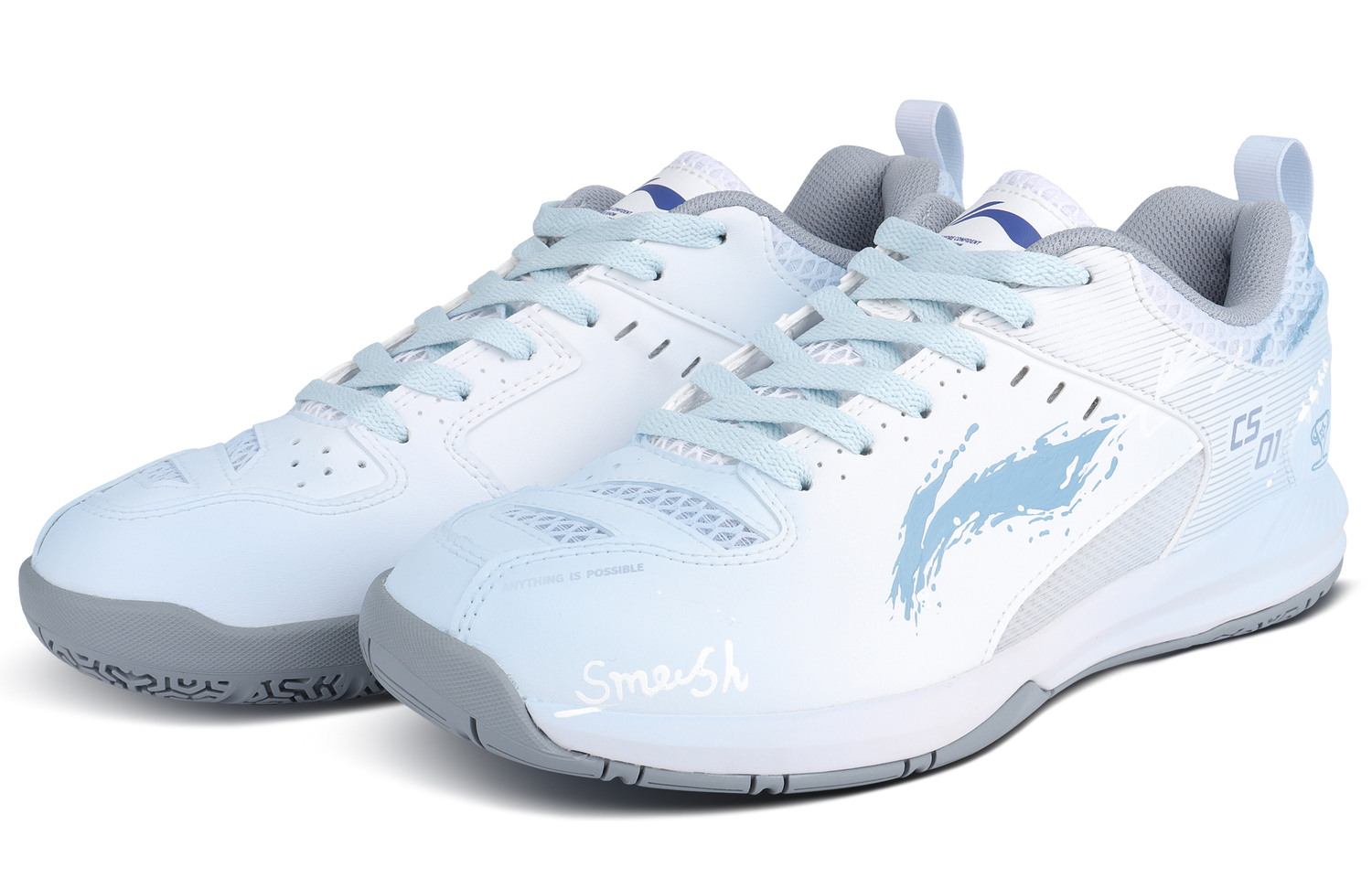 LINING Кроссовки для бадминтона унисекс low top с амортизацией feather cushioning, устойчивые к истиранию и дышащие, белые — фото 4