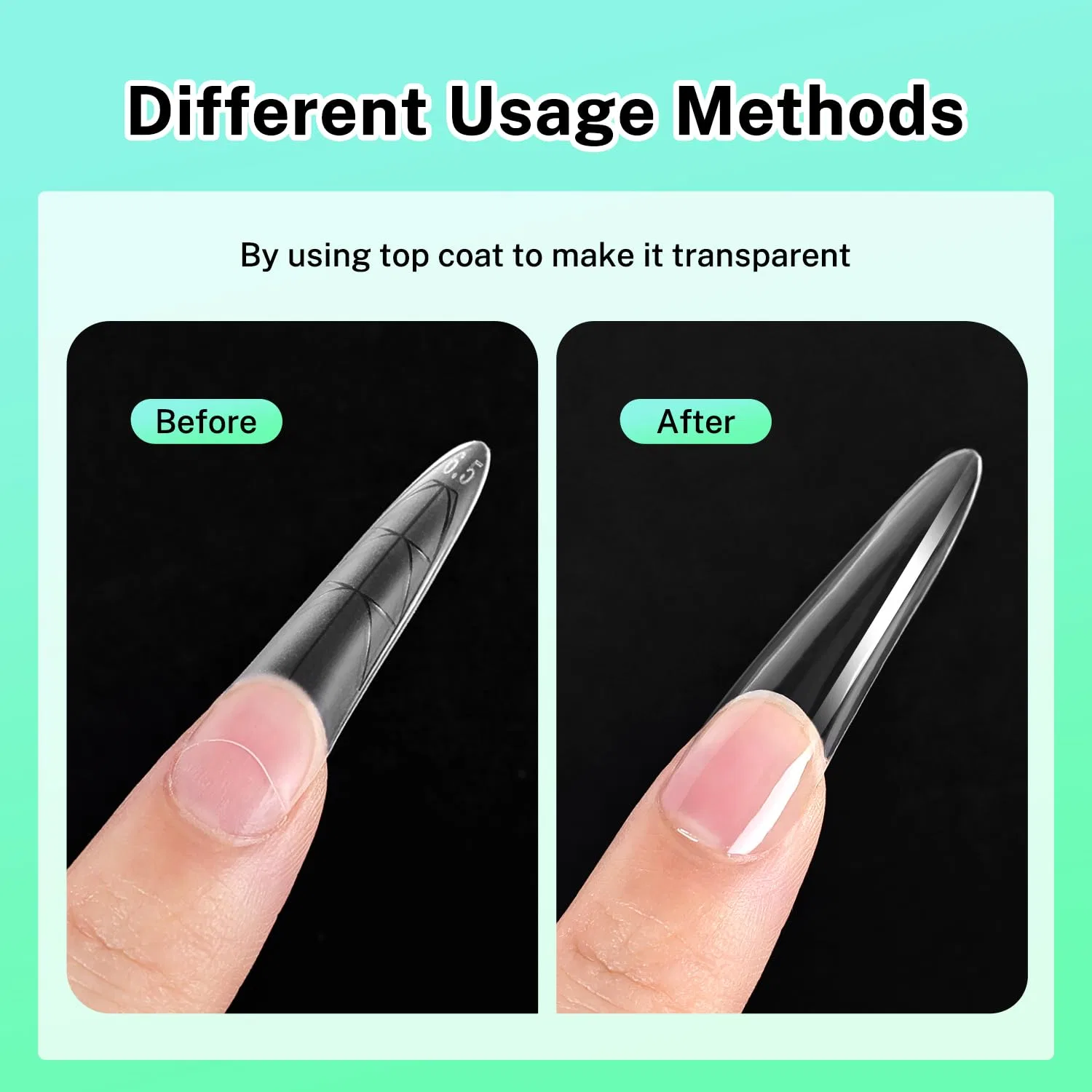 Набор миндалевидных типсов для наращивания ногтей JODSONE Jodsone, 360-Piece Nail Tips Set — фото 2