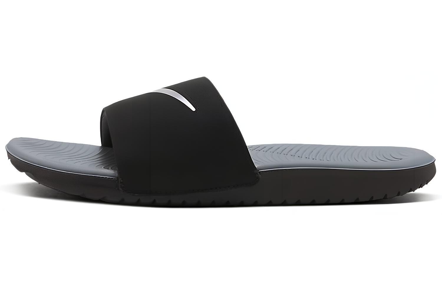 

Шлепанцы Nike Kawa Slide Black Metallic Silver GS/PS