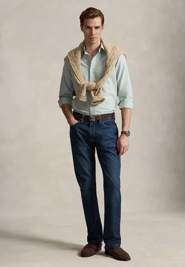 Рубашка оксфорд Polo Ralph Lauren, выцветшая мята — фото 2