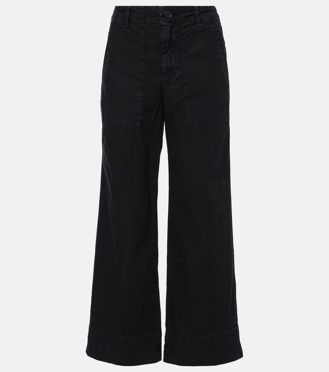 

Широкие брюки из хлопчатобумажной ткани со средней посадкой Velvet, Vintage Black