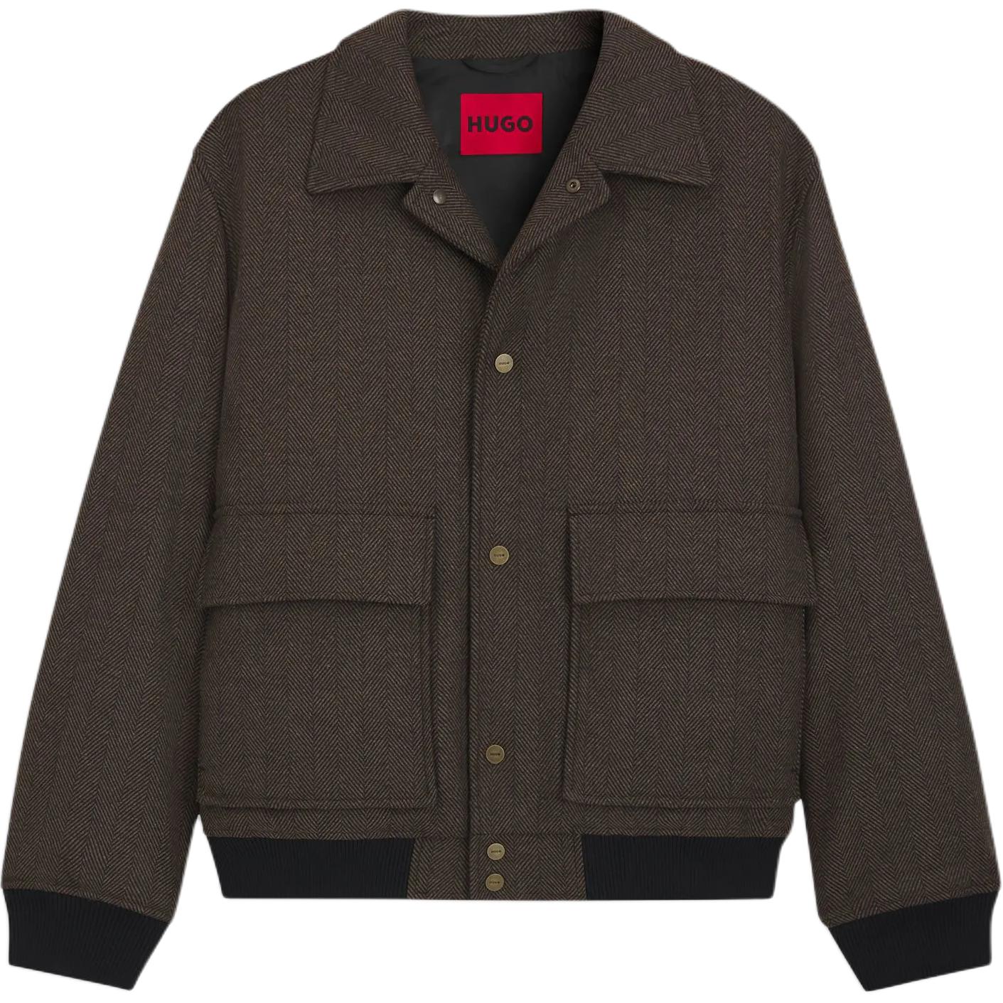 

HUGO BOSS Хьюго Однобортное пальмо в ёлочку, Brown