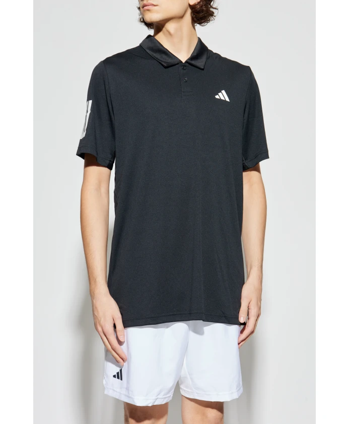 Клубная рубашка поло с тремя полосками Adidas, черный — фото 3