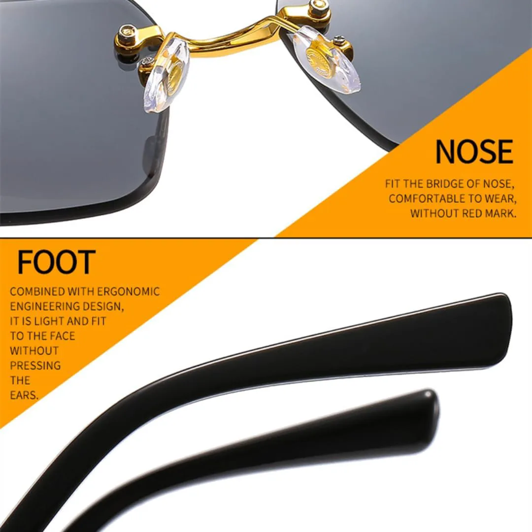 

Ретро квадратные солнцезащитные очки для мужчин и женщин, роскошные, с изображением льва, для путешествий, защита от УФ-излучения UV400 UATXTAU, Grey Blue