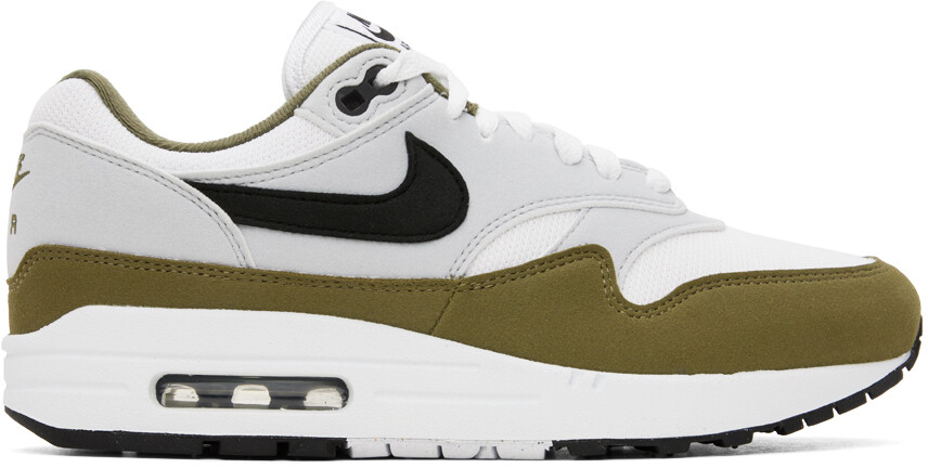 

Кроссовки Nike Air Max 1 белого и хаки цвета, Белый, Кроссовки Nike Air Max 1 белого и хаки цвета
