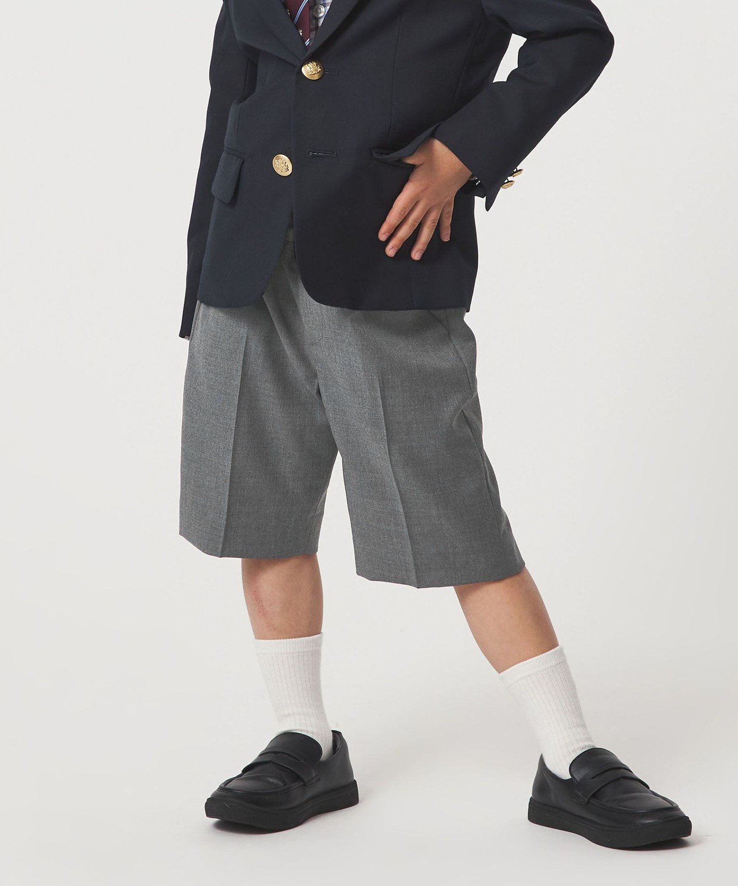 Однотонные шорты TRW для детей 110-130 см UNITED ARROWS green label relaxing, MD.GRAY — фото 3