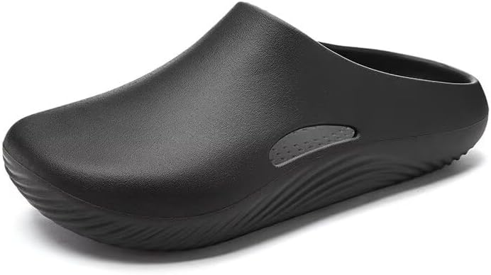 

Мужские садовые сабо Lewhosy, легкие, дышащие, удобные повседневные шлепанцы для улицы и пляжа, нескользящие, черный