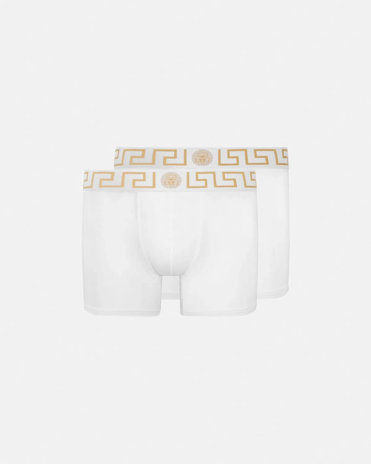 Комплект из двух длинных трусов с греческим бордюром VERSACE, белый