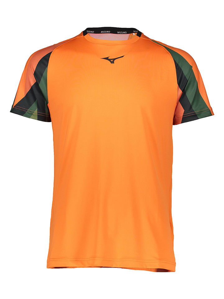 

Mizuno Функциональная рубашка оранжево-зелено-черного цвета