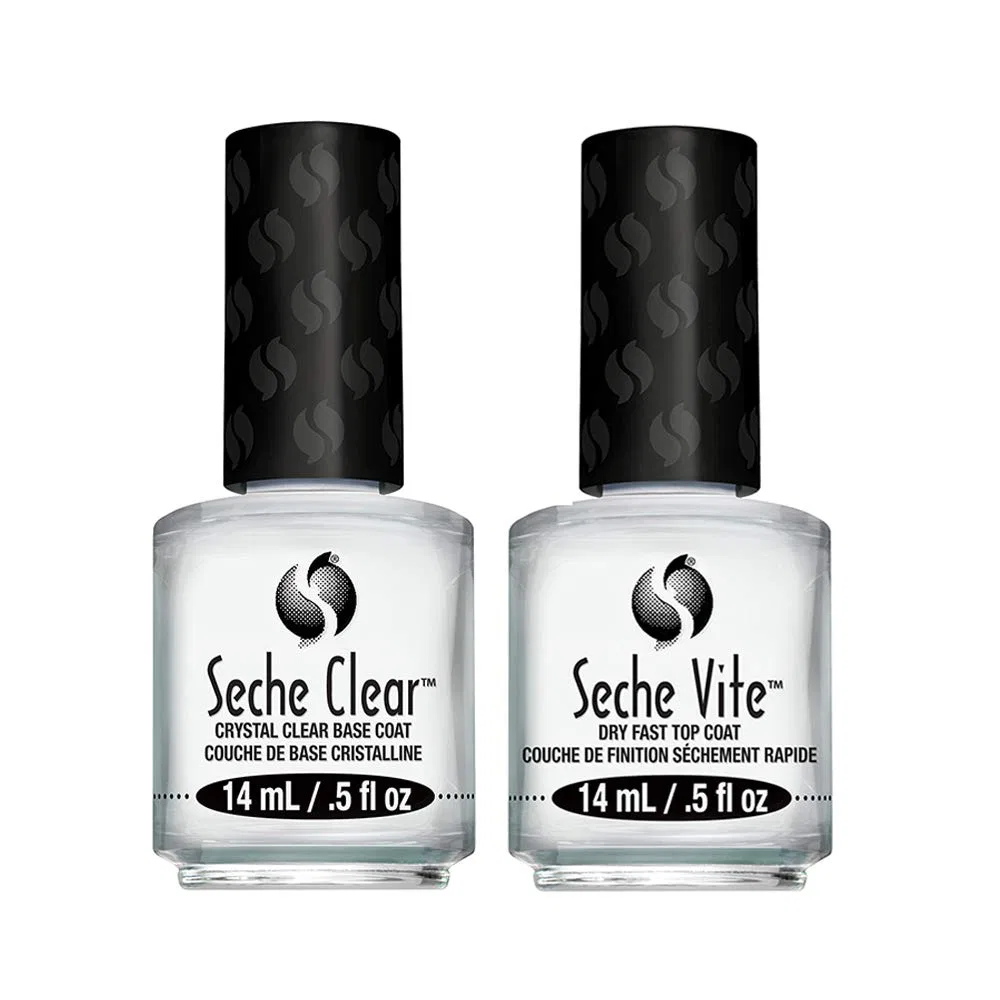 Набор Seche Vite Dry Fast Top Coat и Clear Crystal Base Coat Seche