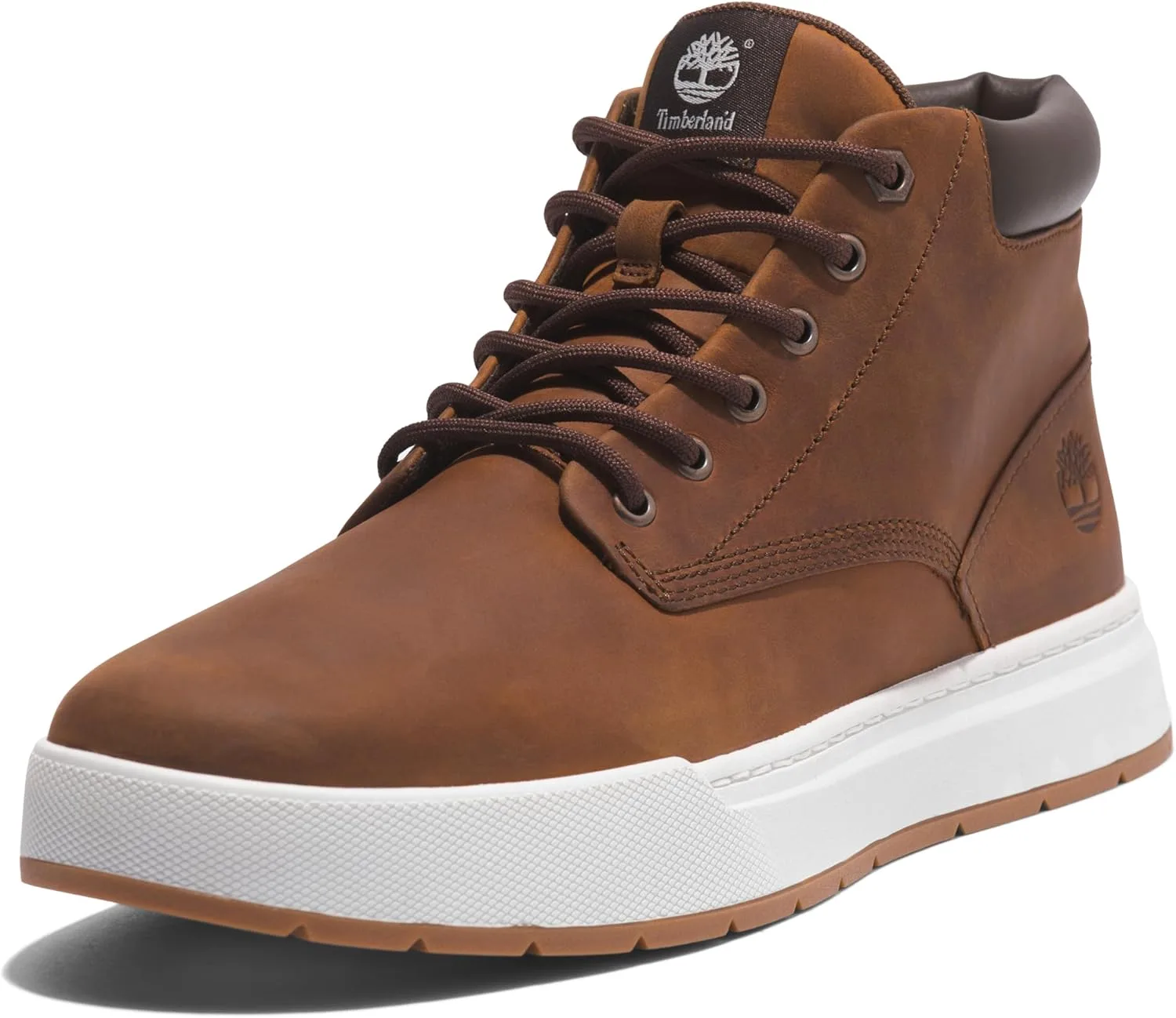 Мужские кожаные кроссовки-чукка Timberland Maple Grove на шнуровке, коричневый