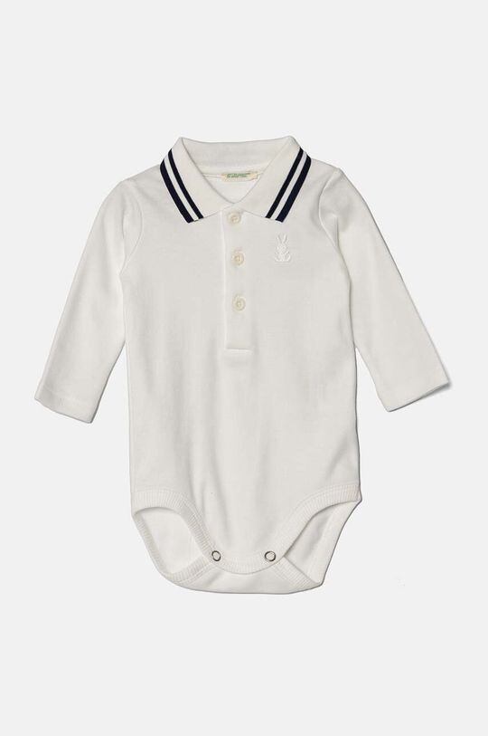 

Хлопковое детское боди United Colors of Benetton, белый