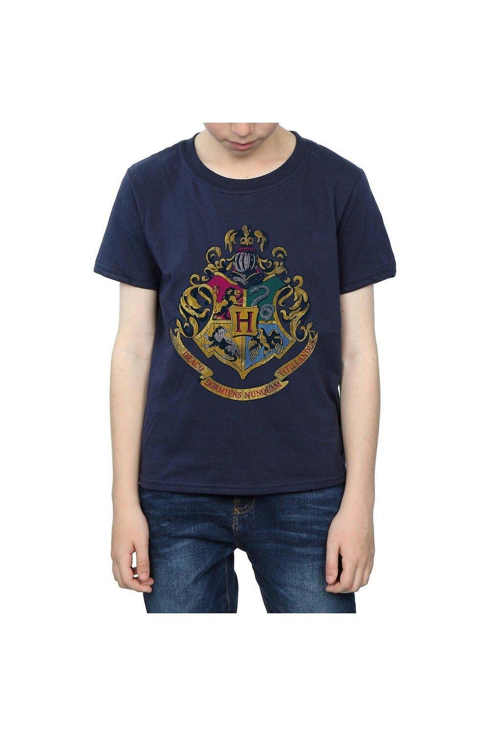 Хлопковая футболка с гербом Хогвартса Harry Potter, темно-синий — фото 3
