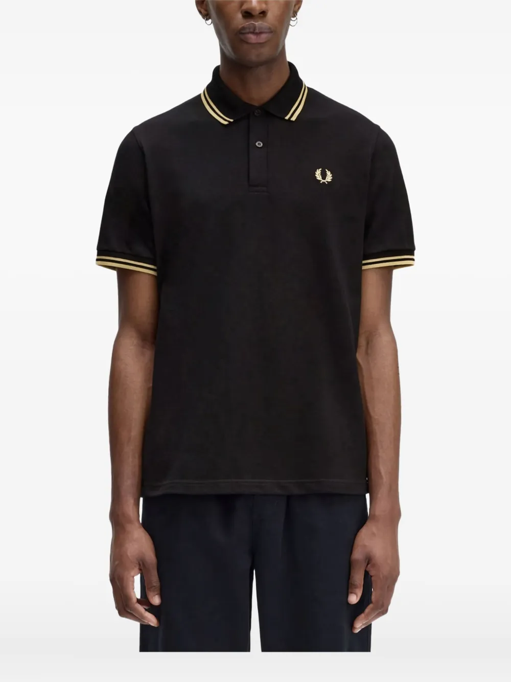 

Рубашка-поло с наконечником Fred Perry, черный