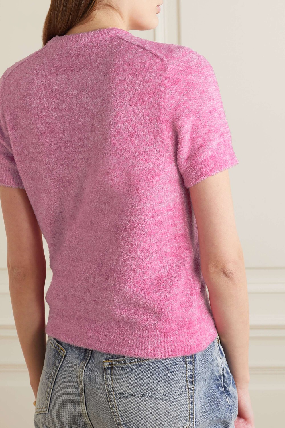 

ACNE STUDIOS Свитер из переработанного флиса, Розовый, ACNE STUDIOS Свитер из переработанного флиса