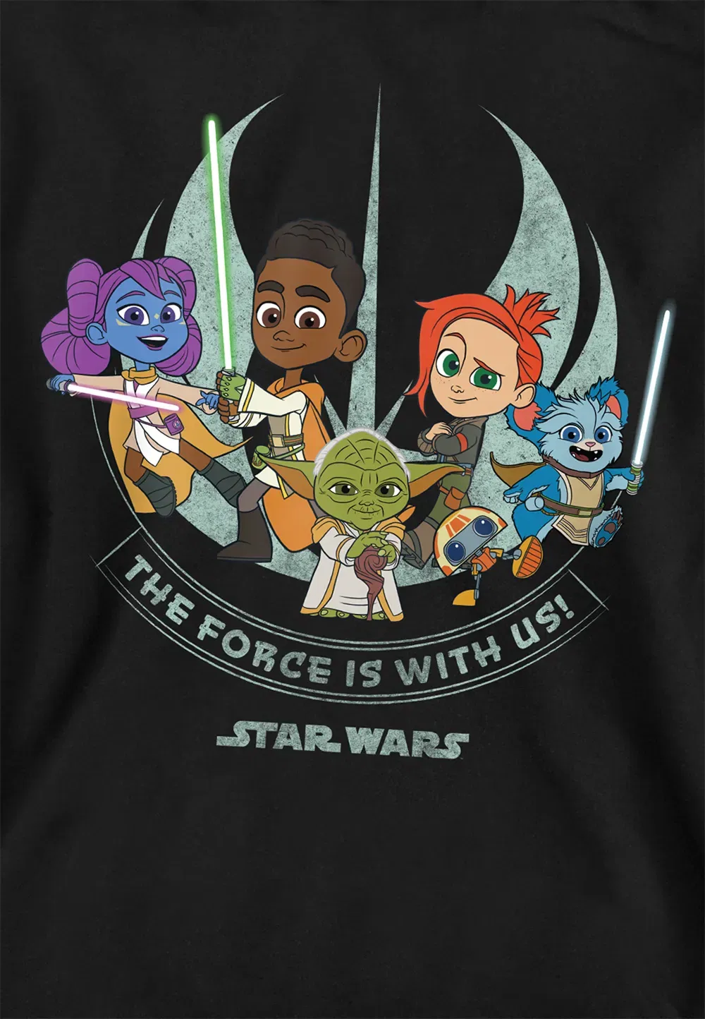 Детская худи Star Wars Young Jedi, черная, Disney, черный — фото 2