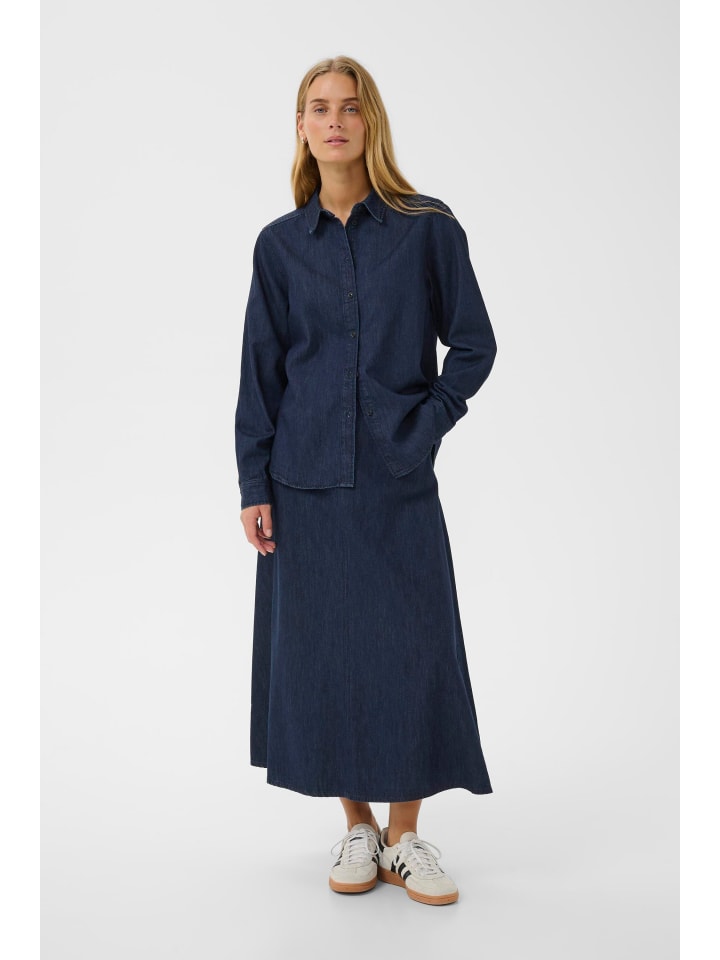 

Рубашка с длинными рукавами SarafiaPW Straight fit из джинсовой ткани Rinse Blue. PART TWO