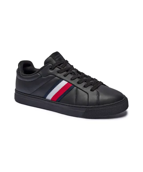 

Кожаные кроссовки Icon Court Tommy Hilfiger, черный