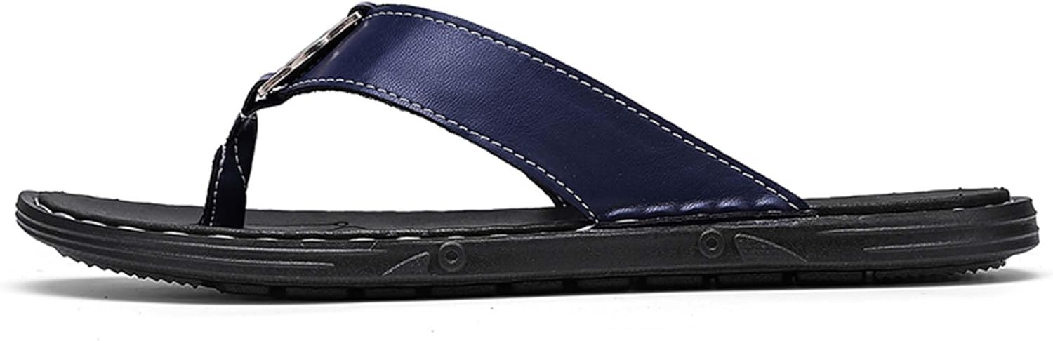 

Летние мужские удобные и повседневные шлепанцы, босоножки для дома и улицы, противоскользящие для душа Generic, синий