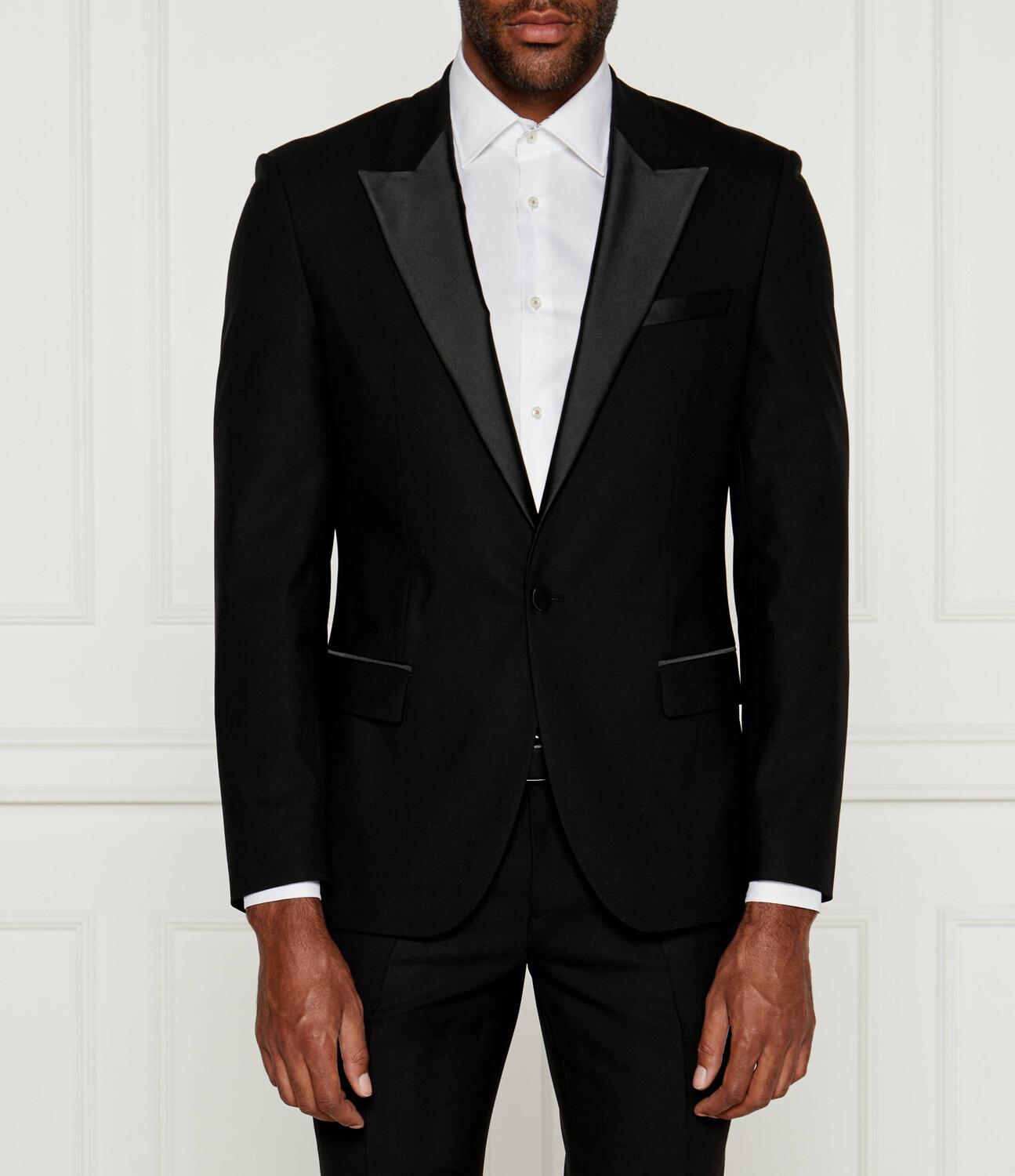 

Шерстяная куртка HUGO elegante Henry Slim Fit, черный