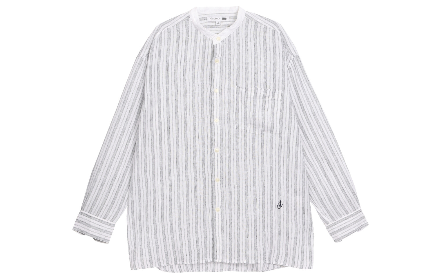 

Рубашка унисекс серая/белая Uniqlo, серый
