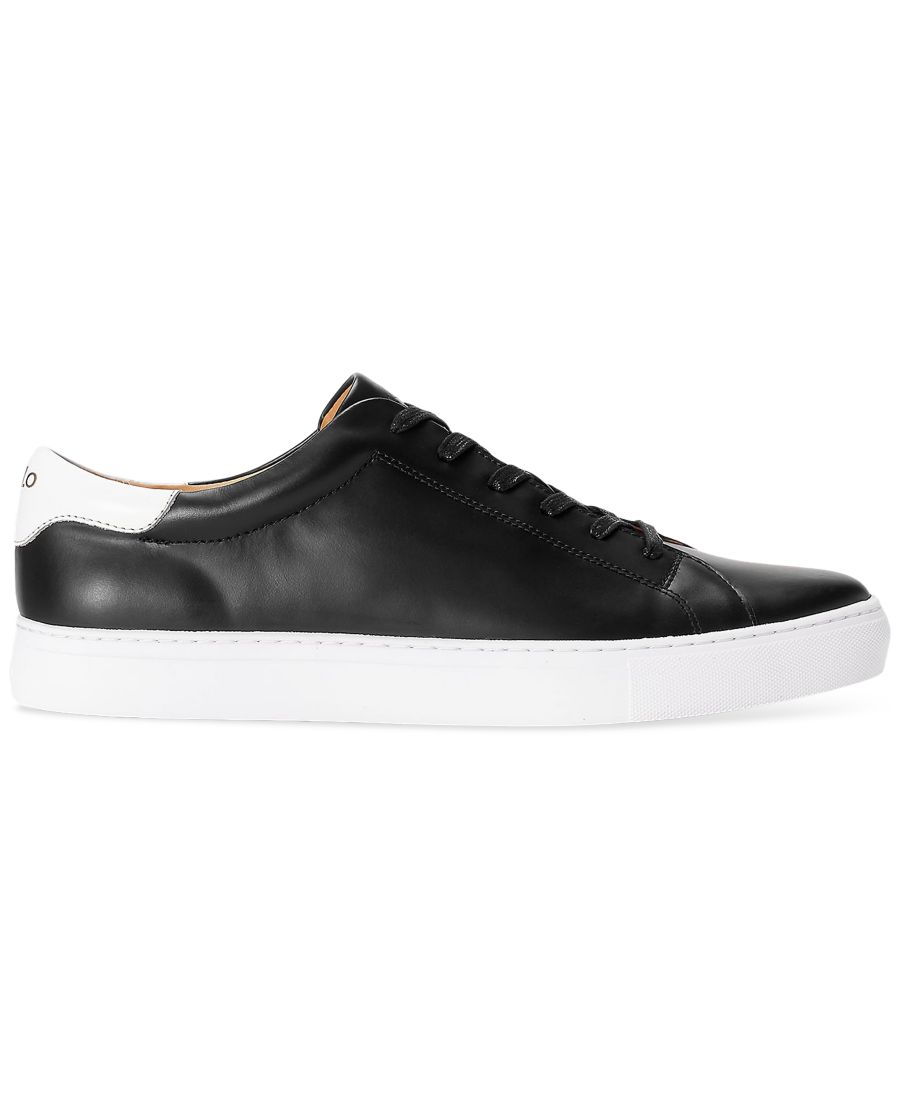 Мужские кожаные кроссовки Jermain II Polo Ralph Lauren, Black — фото 4