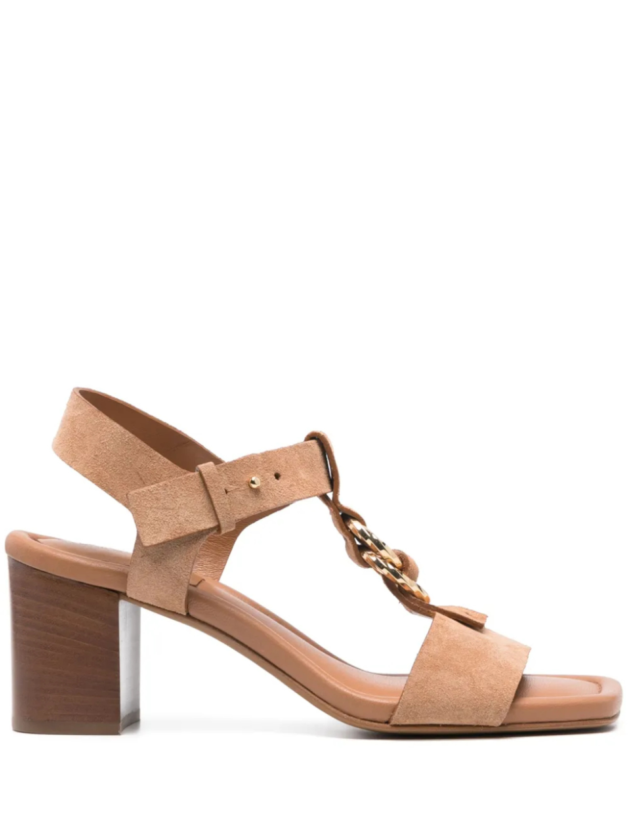 Сандалии Ulla Johnson 75 мм из замши, коричневый
