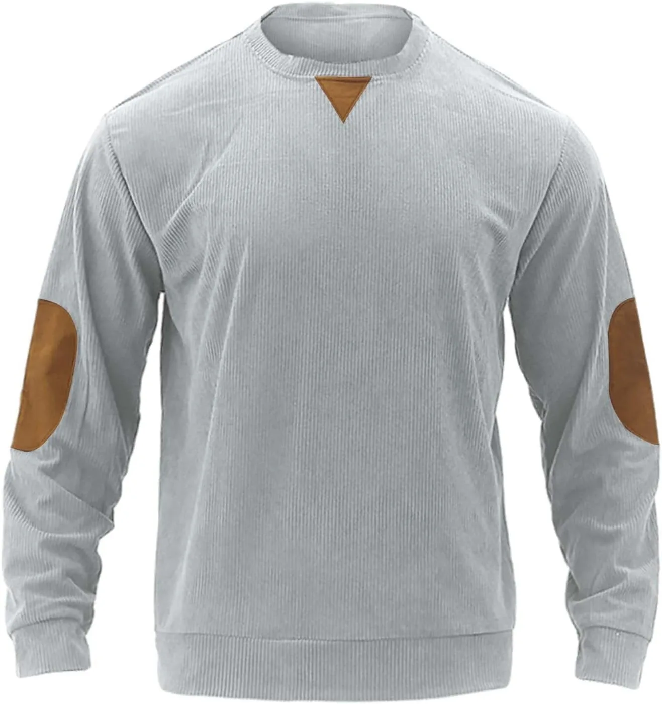 

Мужская футболка Miyaomn с длинным рукавом, стильный вельветовый свитер с налокотниками