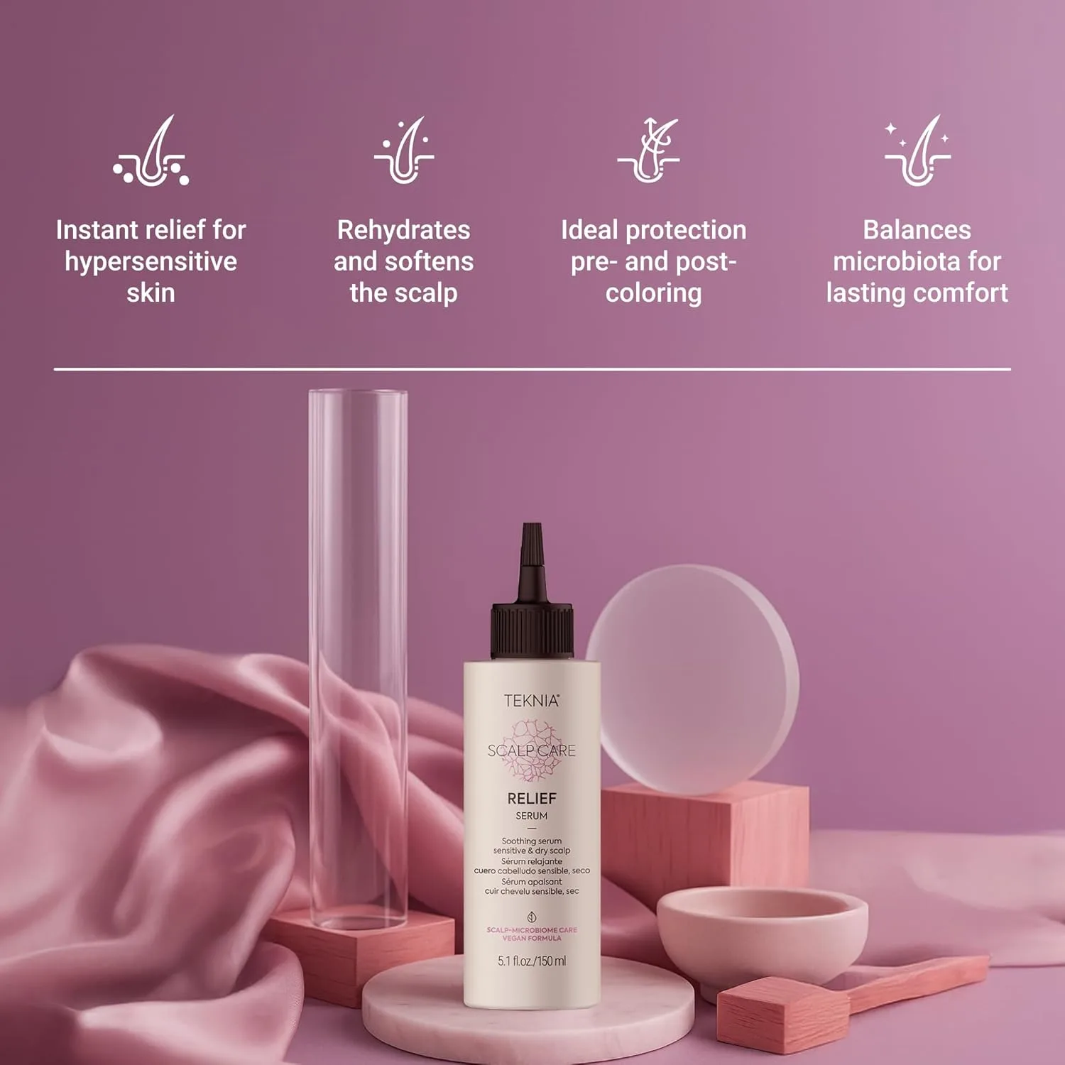 Успокаивающая сыворотка для кожи головы LAKMÉ Teknia Scalp Care Relief, 5,1 жидких унций — фото 3